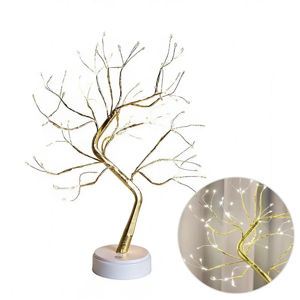 LED Rose Flower Tree Lamp - USB/Battery Powered Tabletop Decor Gift