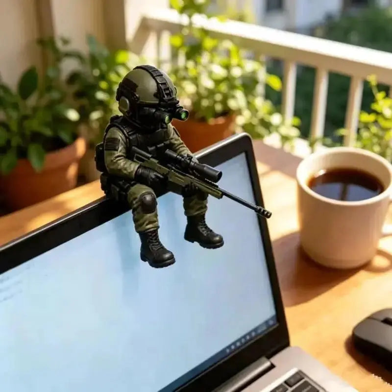 Mini Hardcore Tactical Special Forces Figure – Night Vision Military Desk Decor