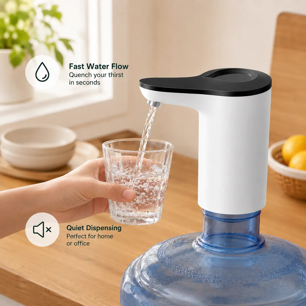 Smart One-Touch Water Bottle Dispenser Pump – Low-Noise Leak-Proof Electric Pump