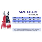 Men's and Women's American Flag Denim Overalls Stretch Shorts, Patriotic, Merica Menswear Suits Sleeveless, Parents' Day Romper Summer Menswear