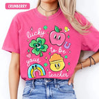Cute Irish Shamrock Teacher T-Shirt - Lucky To Be Your Teacher St. Paddy's Day Gift