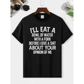 Men Casual Short Sleeve Rinse Neck T Shirt