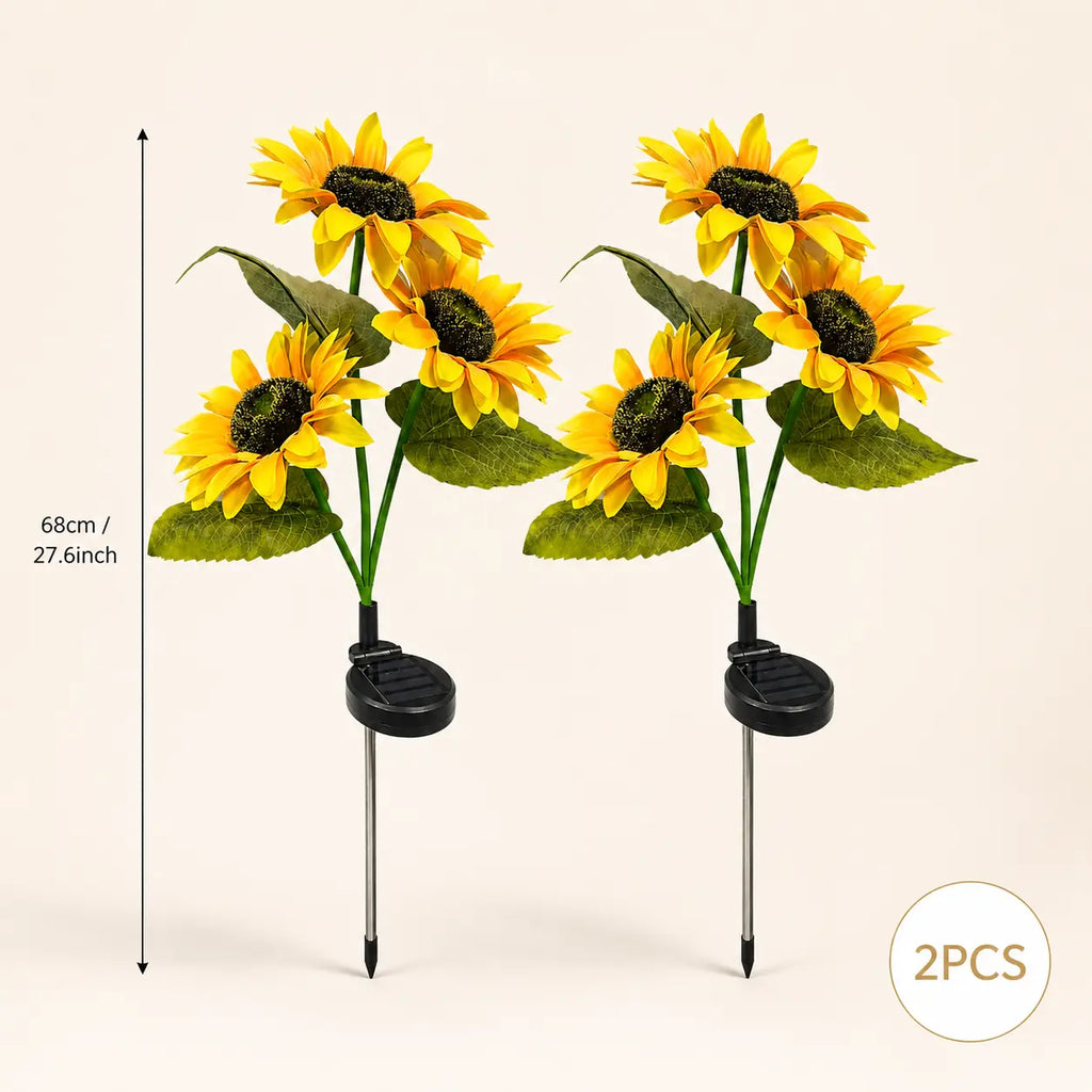 Solar Powered LED Sunflower Garden Lights (Waterproof Outdoor Decor)