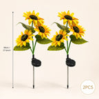 Solar Powered LED Sunflower Garden Lights (Waterproof Outdoor Decor)
