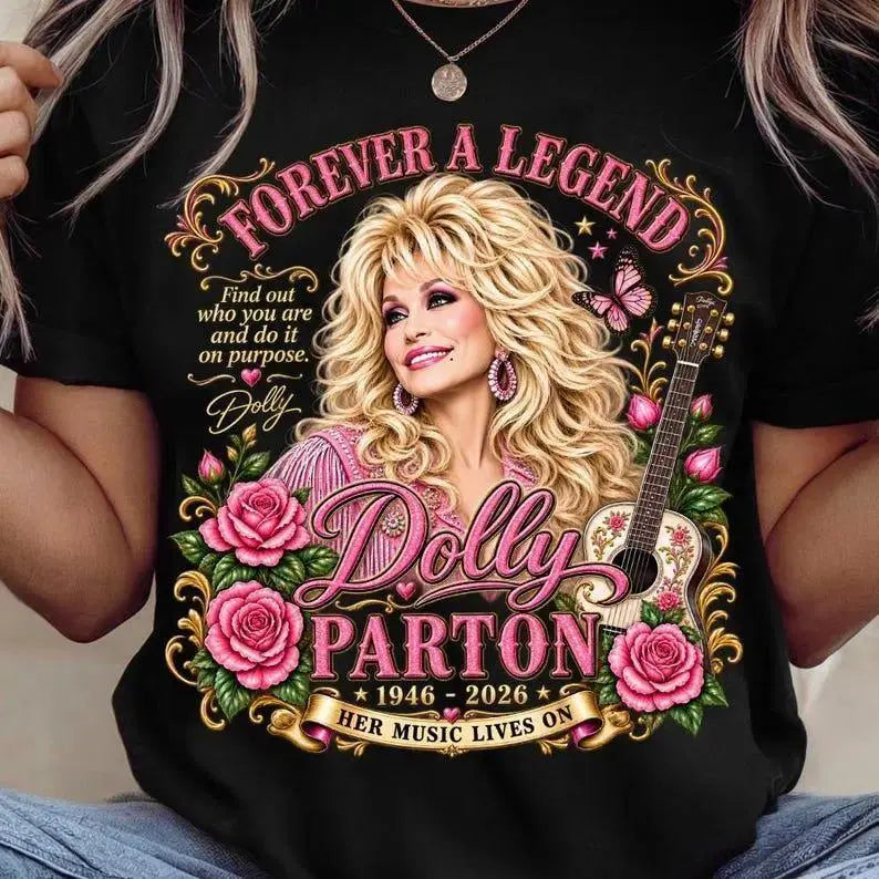 Dolly Parton Memorial T-Shirt – Vintage Western Country Singer Tribute Shirt