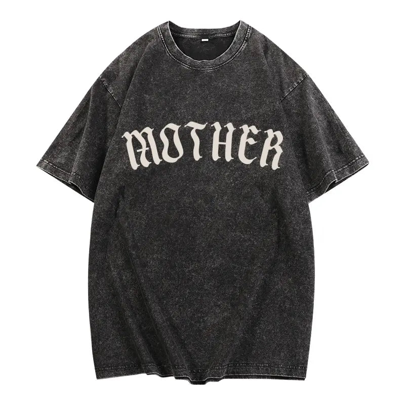 Old English "Mother" Gothic T-Shirt | Alternative Metalcore Aesthetic Tee