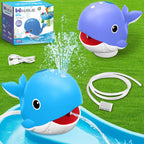 Rechargeable Whale Water Table Pump with Sprinkler - 3.5-Hour Runtime Summer Sensory Toy (Blue/Purple, Pump Only)