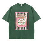 "Jesus Is My Jam" Strawberry Graphic Tee | Pink Washed Vintage Christian Shirt