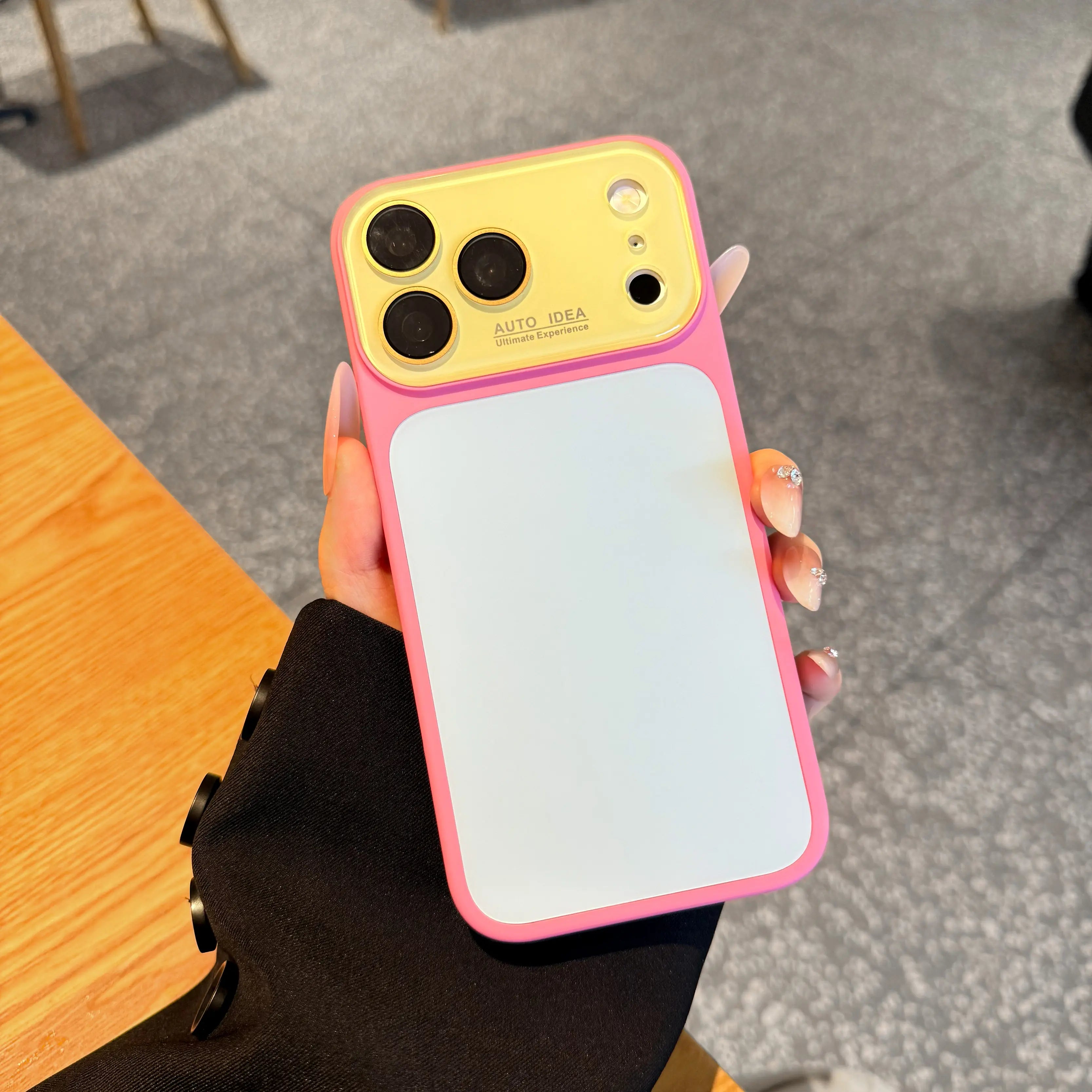 Dopamine Color Block Phone Case – Soft Shockproof Aesthetic Cover for iPhone 17 Pro Max