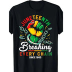 African American Pride Juneteenth Cotton T-Shirt Unisex Comfortable All Day Wear