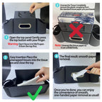 Multifunctional Car Seat Back Organizer: Storage Box with Tissue Holder, Dual Cup Holders & Bag Hooks