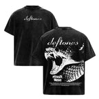 Deftones Private Music Vintage Washed Tee – Heavy Cotton Double Sided Band Graphic Shirt
