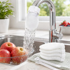 Faucet Cotton Sediment Filter Sock Bags – 50 Pack Splash-Reducing Tap Water Strainer