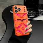 Western Bull Horn Aztec Geometric MagSafe Case – Gradient Ethnic Tribal Shockproof Cover for iPhone 17 Pro Max