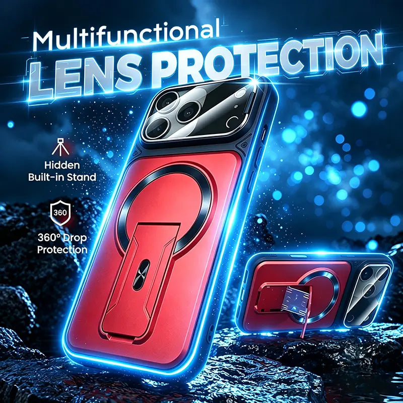 iPhone Multifunctional Case with Invisible Stand & Camera Shield