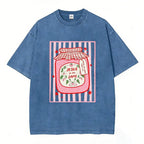 "Jesus Is My Jam" Strawberry Graphic Tee | Pink Washed Vintage Christian Shirt
