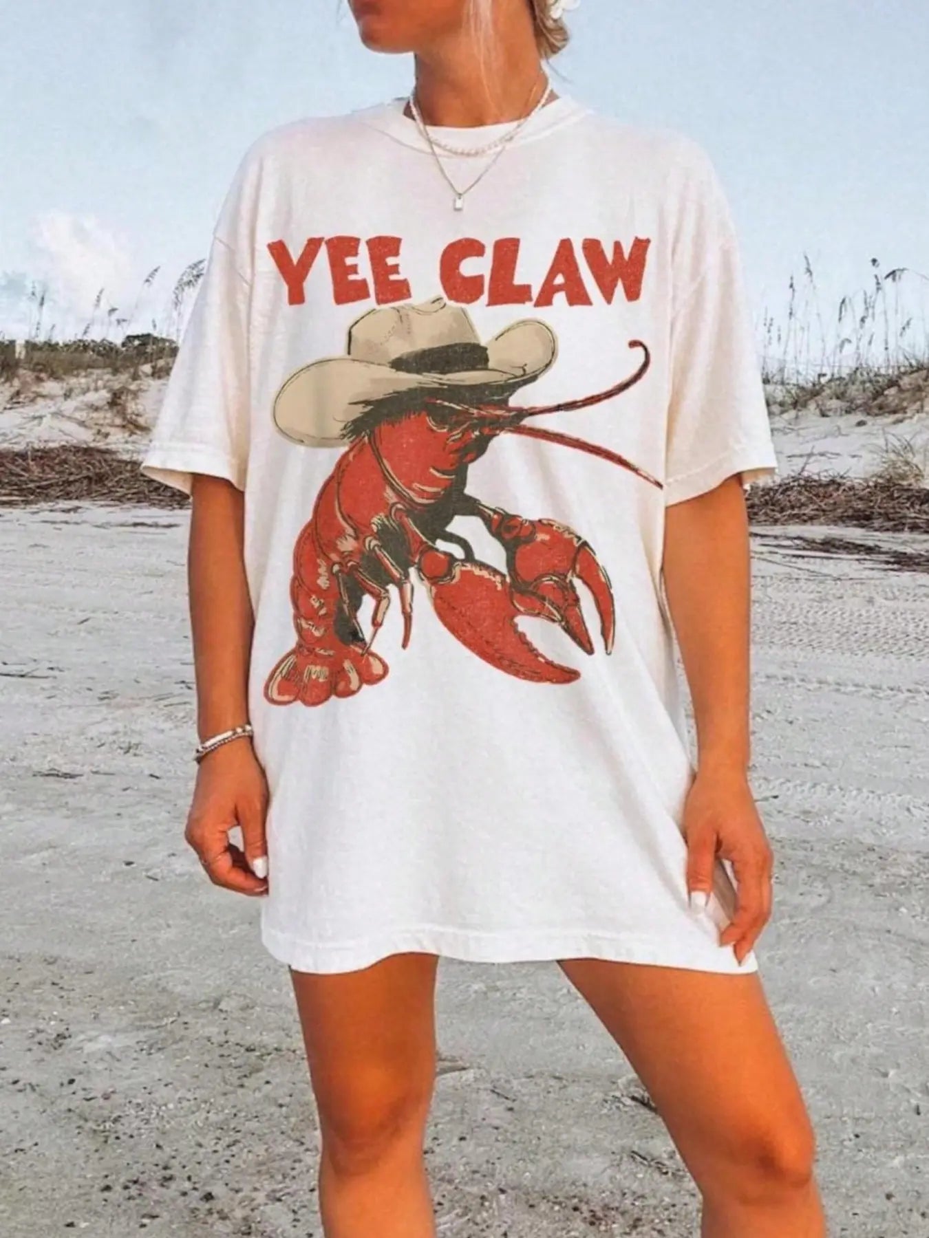 "Cowboy Crawfish" Graphic Tee | Coastal Cowgirl Aesthetic Vintage Shirt