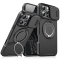 MagSafe Case with Slide Camera Cover & Ring Kickstand – Military Grade Shockproof for iPhone 17 Pro Max