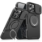 MagSafe Case with Slide Camera Cover & Ring Kickstand – Military Grade Shockproof for iPhone 17 Pro Max