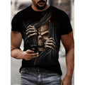 "3D Skull Graphic" Streetwear Tee | Bold Skeleton Design Summer Shirt