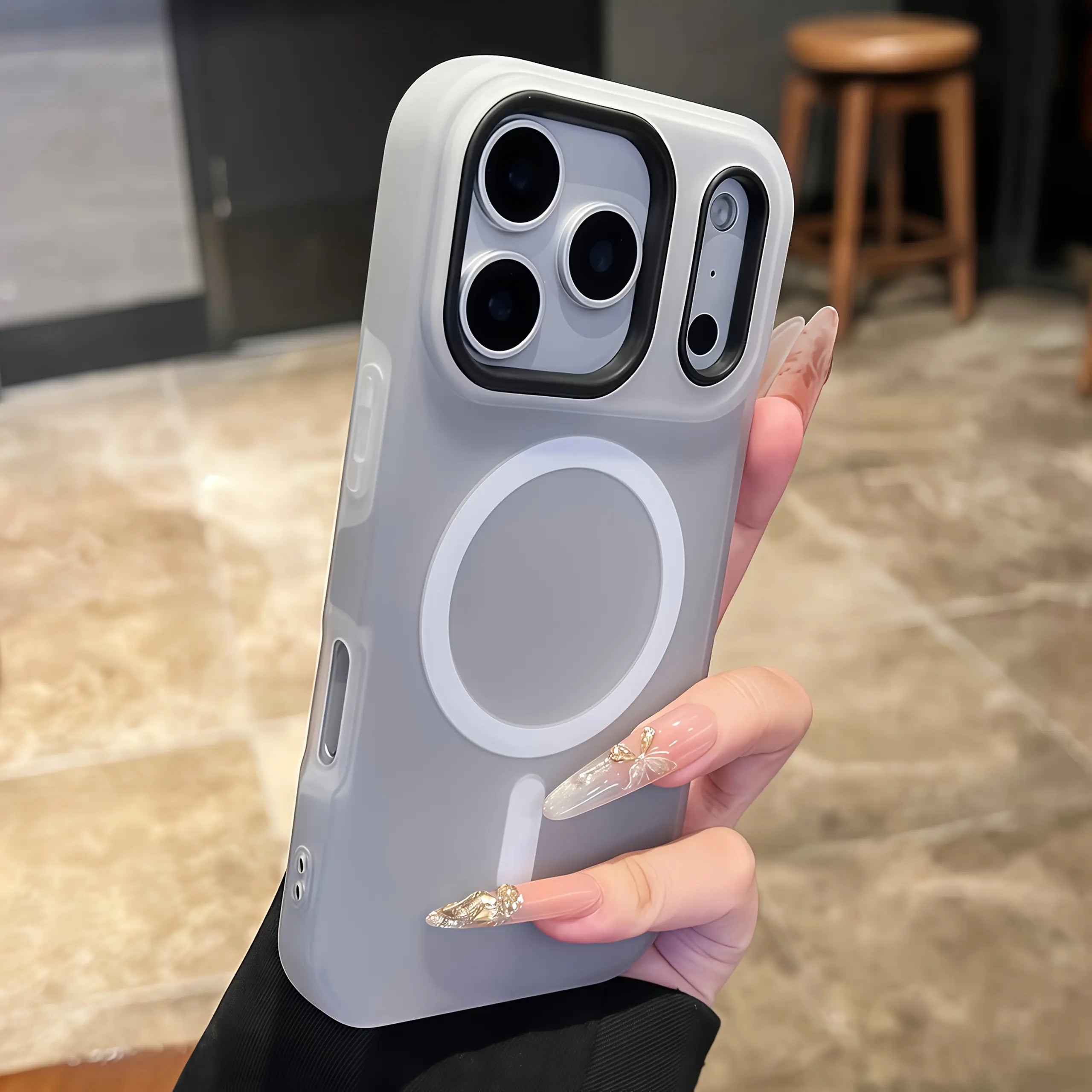 Luxury Candy-Colored 2-In-1 Magnetic Case for iPhone 17-11 Pro Max: Frosted Shockproof Wireless Charging Cover