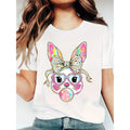 "Lucky Bunny" Easter & St. Patrick's Day Tee: Soft Stretchy Festive Shirt