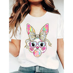 "Lucky Bunny" Easter & St. Patrick's Day Tee: Soft Stretchy Festive Shirt