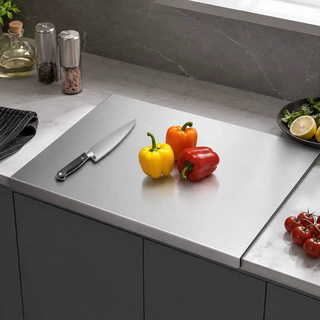 Stainless Steel Chopping Board – Non-Slip Heavy Duty Kitchen Cutting Board
