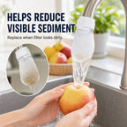 Faucet Cotton Sediment Filter Sock Bags – 50 Pack Splash-Reducing Tap Water Strainer