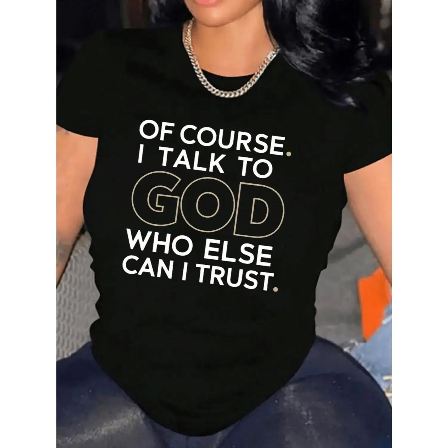 "I Talk To God" Faith T-Shirt | Women's Bold Christian Statement Tee