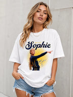 Sophie Cunningham #8 Double-Sided Oversized Cotton Basketball Graphic Tee