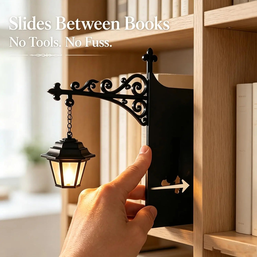 Library Lantern Decorative Bookshelf Lighting – Miniature Hanging Shelf LED Nightlight
