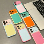 Dopamine Color Block Phone Case – Soft Shockproof Aesthetic Cover for iPhone 17 Pro Max