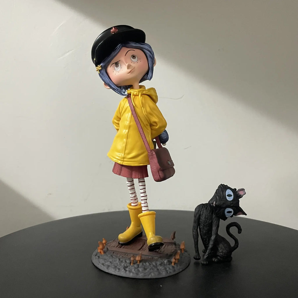 Ghost Mom Caroline & Cat Q-Version Standing Anime Figure – Collectible Desktop Decor Model