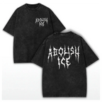 "ABOLISH ICE" Heavy Metal Washed Tee | Vintage Human Rights Streetwear