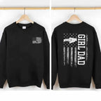 "Girl Dad" American Flag Fist Bump Tee: Vintage Double-Sided Graphic Shirt