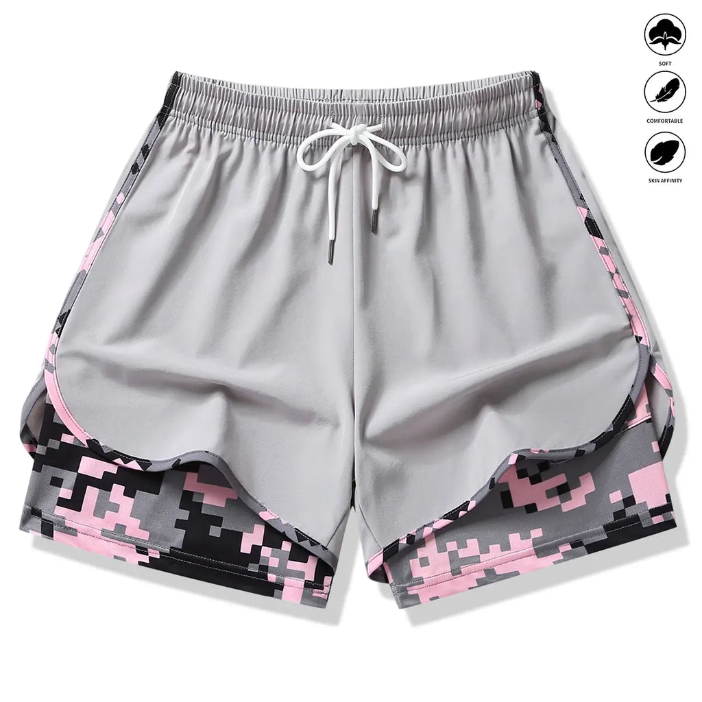 3-Pack Women’s Athletic Shorts with Liner – Drawstring Elastic Waistband Running Shorts