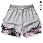 3-Pack Women’s Athletic Shorts with Liner – Drawstring Elastic Waistband Running Shorts