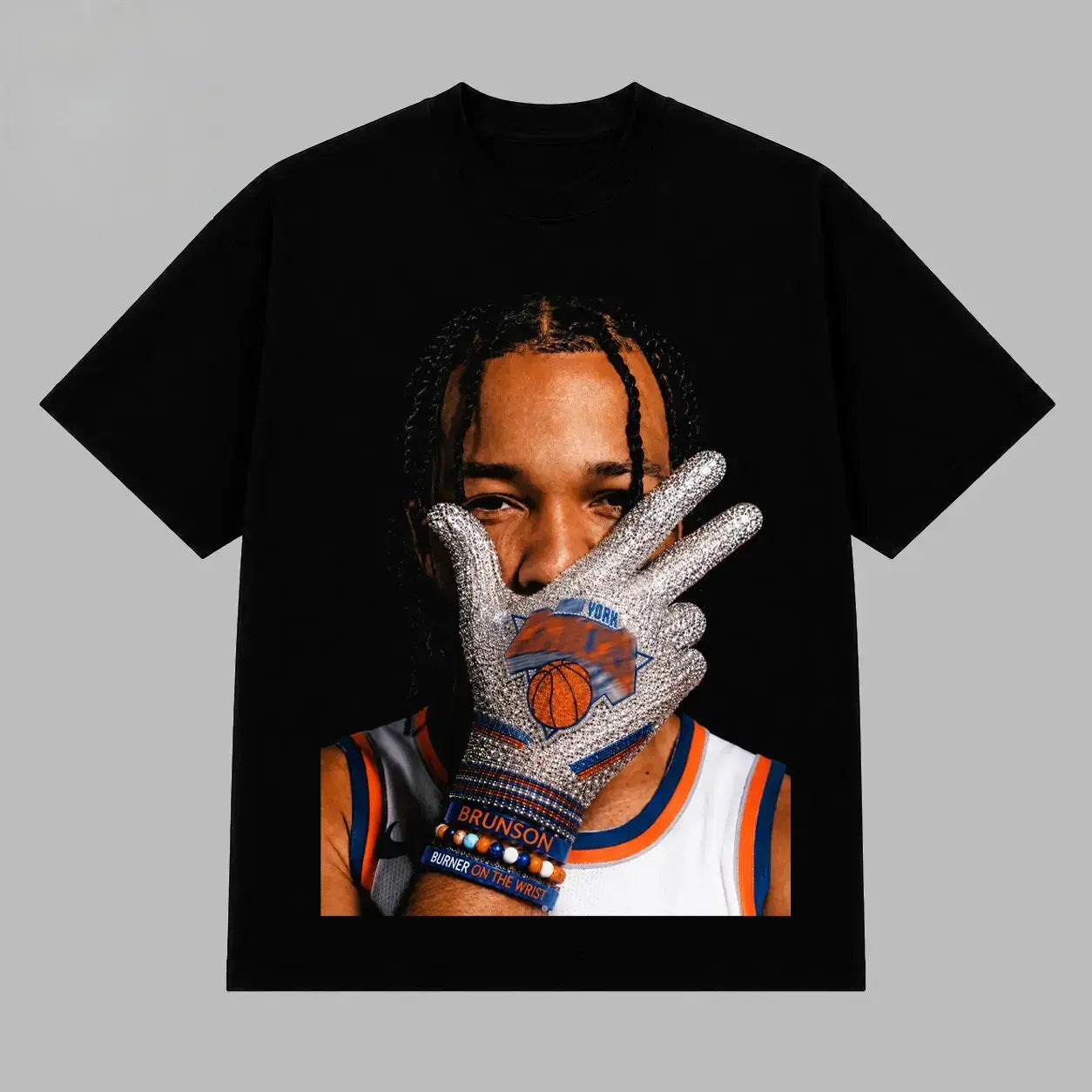 Jalen Brunson "Brunson Burner" Graphic T-Shirt – Vintage Streetwear Basketball Fan Apparel