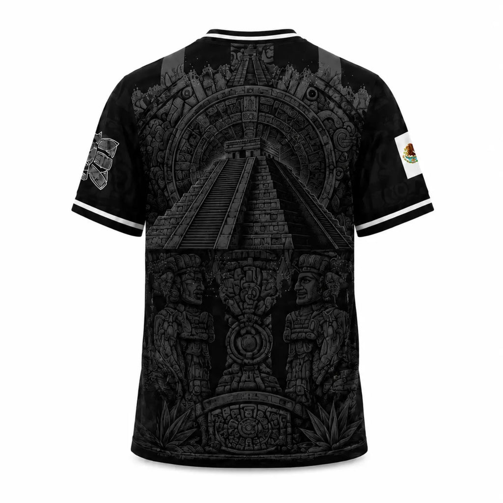 2026 Mexico Retro Soccer Jersey – White & Red Guadalupe, Sugar Skull & Aztec Calendar Football Shirt