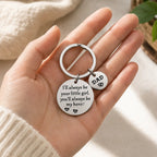 'Hero Dad' Engraved Stainless Steel Keychain - Personalized Father's Day & Birthday Gift from Kids