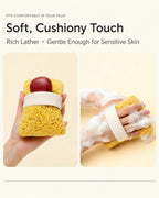 2-Pack Soft Bath Sponge with Soap Pocket – Quick-Foaming Body Scrub Sponge