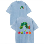Holafish Retro Acid Wash Tee: "The Very Hungry Caterpillar" Heavyweight Streetwear