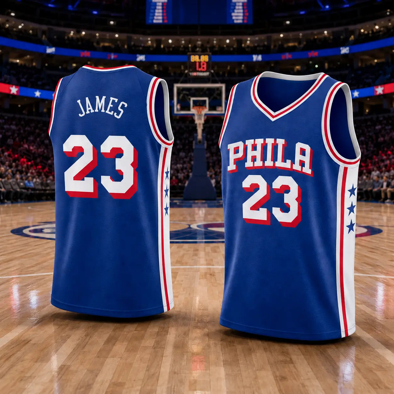 Unisex Basketball #23 James Swingman Jersey – Icon Edition Royal Team Apparel