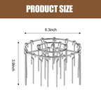 2 Counts Air Fryer Skewer Rack, Round Grill with Stainless Steel, Flat Edges