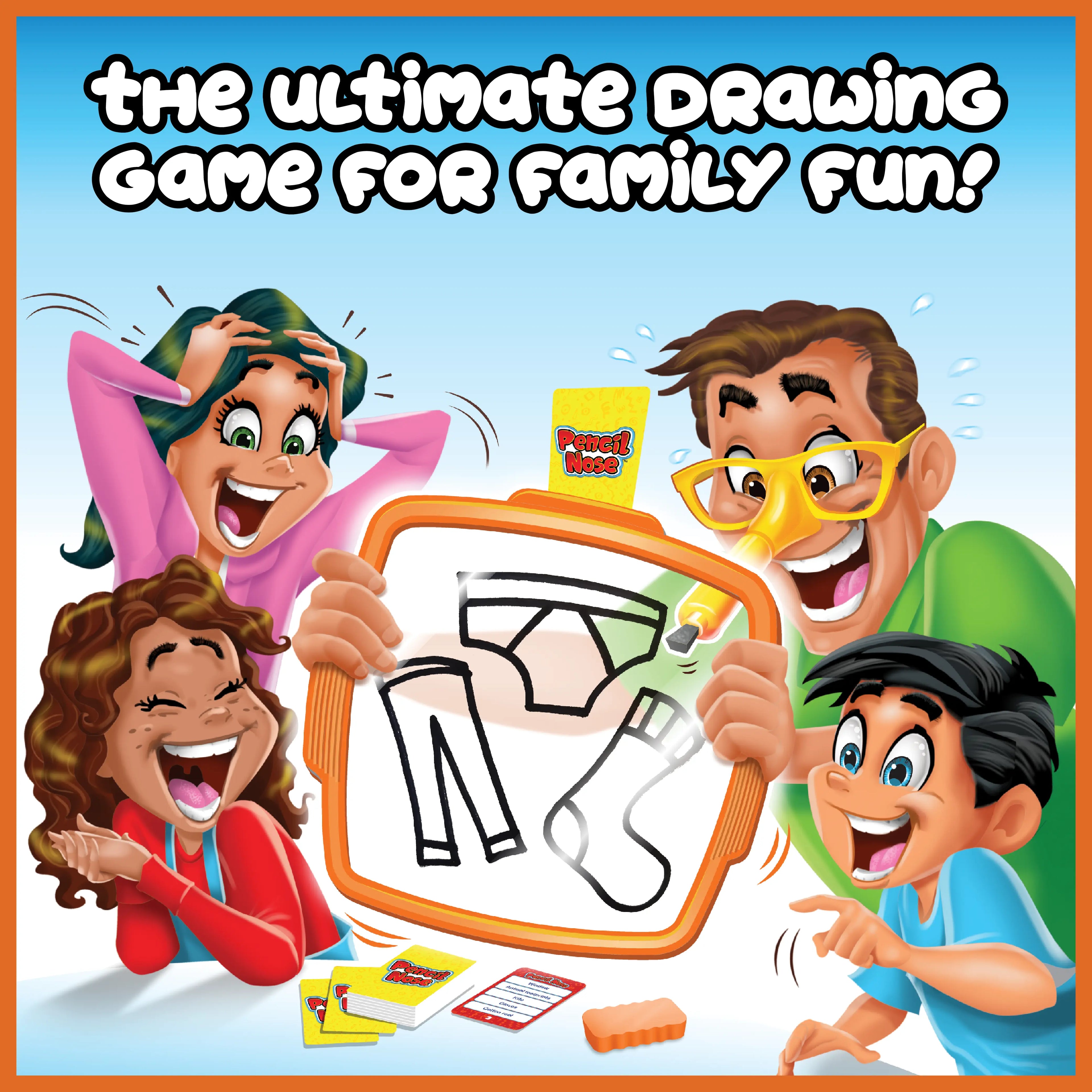 Pencil Nose Board Game – Creative Drawing & Social Party Game for Kids & Adults