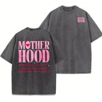 Washed Cotton Mom Life T-Shirt – Relaxed Fit, Oversized, Perfect Gift for Mother's Day