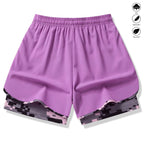 3-Pack Women’s Athletic Shorts with Liner – Drawstring Elastic Waistband Running Shorts