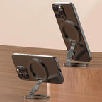 Magnetic Fidget Spinner Phone Stand – 360° Rotating Foldable MagSafe Car Holder