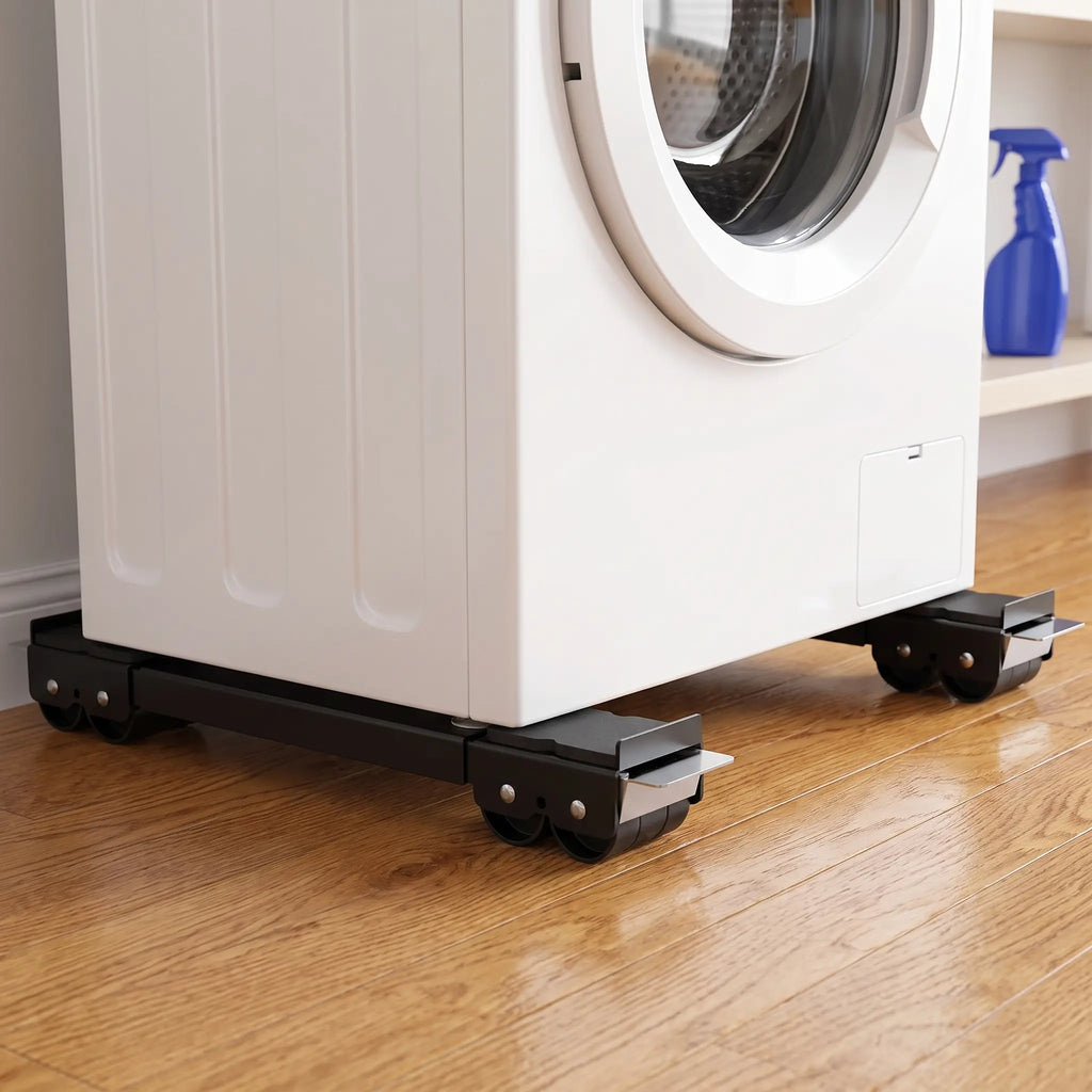 2-Pack Adjustable Heavy-Duty Appliance Moving Dollies – Lockable Roller Stands for Washer & Dryer